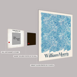 Expédition rapide mode métal impression fleur marché mur Art décor <span class=keywords><strong>botanique</strong></span> étain impression aimant monté personnalisé métal affiche - Product Image 2