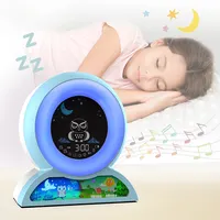 Despertador desenho animado design dormir treinador acordar, relógio para crianças