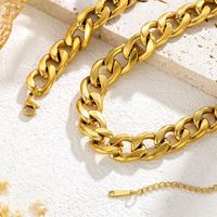 Collar de Cadena Cubana de Acero Inoxidable, Dos Tonos, Chapado en Oro y Plata, Joyería Hip Hop para Hombre y Mujer, Regalo de Moda