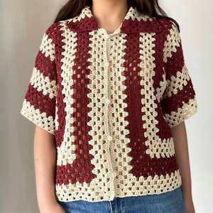 Manches longues gros tricot Maxi bloc fait à la main <span class=keywords><strong>mamie</strong></span> carré <span class=keywords><strong>Crochet</strong></span> <span class=keywords><strong>pull</strong></span> Long Cardigan - Product Image 4