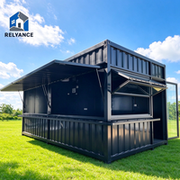 RELYANCE Cabine Conteneur Pliante Moderne en Acier Léger, Structure Modulaire Anti-Corrosion, Unité Mobile Isolée pour Magasin et Restaurant