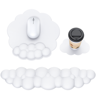 Ensemble de tapis de bureau en forme de nuage, anti-rayures, avec repose-poignets, support pour tasse et tapis de souris, 260x210mm, imperméable