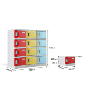 ตู้เก็บของอัจฉริยะ TOPPLA แบบมีกุญแจล็อค สำหรับระเบียงบ้าน โรงเรียนมัธยม และห้องเปลี่ยนเสื้อผ้าในสำนักงาน ตู้เก็บเสื้อผ้าพลาสติก - Product Image 2