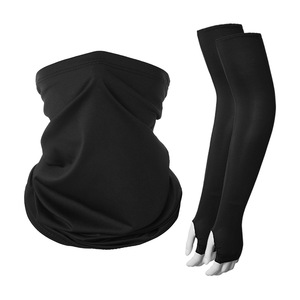 Cycling Arm Sleeves With <b>Neck</b> <b>Warmer</b> Breathable Anti Uv Protection For Outdoor Sports Unisex Adult Size - Product Image 5