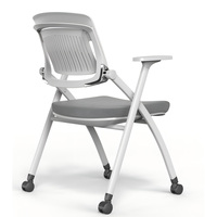 Salle de réunion de conférence école bureau étude chaise étudiant nœud chaise de formation fauteuil amovible avec bloc-notes
