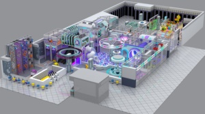 ผู้ผลิตจีน ผลิตอุปกรณ์สนามเด็กเล่นในร่มสไตล์สีสันสดใสธีมอวกาศ พร้อมสไลเดอร์และบ่อบอล สำหรับสวนสนุก - Product Image 6