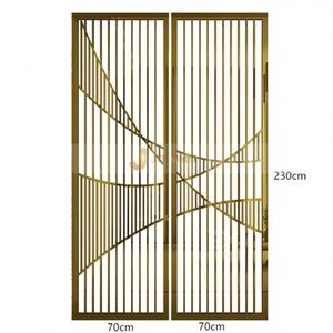 ANN026 Customized Multi-Functional Durable Modern Design Interior <b>Room</b> <b>Dividers</b> Stainless Steel 304 Gold Mirror Hairline Full - Product Image 2