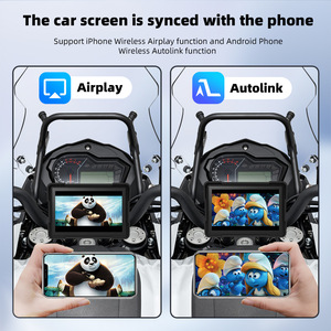 Oem Factory Carplay Android Automotor <b>Smart</b> Touch Screen Dual <b>Cameras</b> Support 64GB Cardfor Motorcycle and Bike M16C+DVR 5-inch T - Product Image 3
