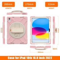 Étui de tablette rose antichoc en silicone pour iPad 2022 10e génération 10,9 pouces 10 Gen Housse de protection pour fille