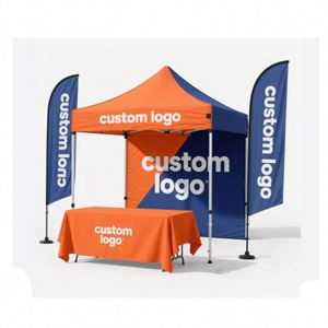 Carpa Publicitaria Impermeable y Resistente al Fuego de Alta Calidad, 600D, Personalizada, 10x10 Pies, para Ferias Comerciales, con Artículos Promocionales - Product Image 1