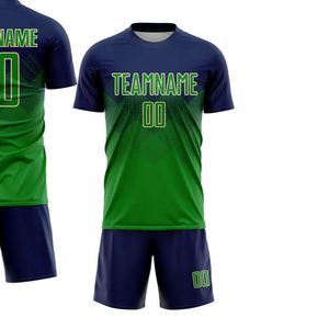 Conjunto de Camiseta y Pantalones Cortos de Fútbol con Color Degradado, Transpirable, de Secado Rápido, Uniforme de Entrenamiento para Hombres y Jóvenes - Product Image 2