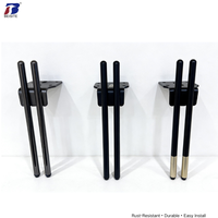Pieds de canapé modernes en fer doré à double tube, robustes, hauteur 15 cm, pour la décoration de meubles