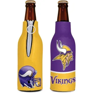 Copo de neoprene personalizado para Minnesota Vikings, copo de neoprene com impressão em branco por sublimação térmica, copo magnético para Coca-Cola
