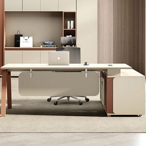 Escritorio de Gerente Financiero de muebles de oficina modulares de lujo moderno con mesa de personal de madera Material MDF duradero para uso en el hogar y la Oficina - Product Image 6