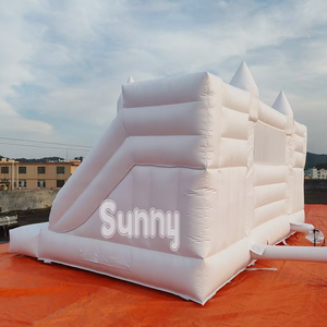 Château gonflable commercial avec double toboggan, château de saut gonflable blanc pour adultes, château gonflable de mariage à <span class=keywords><strong>vendre</strong></span> - Product Image 4