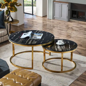 Ensemble de tables basses rondes de luxe de style nordique pour salon, tables basses modernes pour le salon, maison - Product Image 6