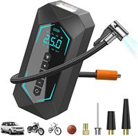 Gonfleur de pneus de voiture sans fil portable 12V DC double alimentation ABS 6000mAh 22mm avec 150 PSI et manomètre numérique
