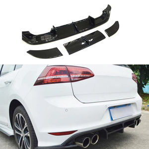 Labio difusor de parachoques trasero de fibra de carbono para Volkswagen VW <span class=keywords><strong>GOLF</strong></span> 7 VII MK7 <span class=keywords><strong>R</strong></span> 2014 - <span class=keywords><strong>2017</strong></span> - Product Image 2