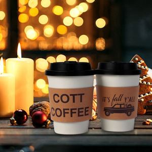 Funda de cartón corrugado biodegradable de doble pared de 12 oz con logo personalizado para vasos de café, vino y bebidas carbonatadas - Product Image 6