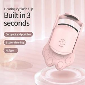 Recourbe-cils électrique chauffant portable mini rechargeable en forme de patte de chat, à chaleur longue durée - Product Image 2