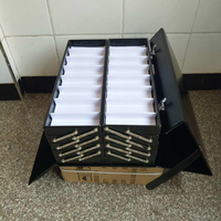 Valise professionnelle pour 80 paires de lunettes de soleil en cuir, avec serrure à code sécurisée, idéale pour les salons professionnels et les expositions