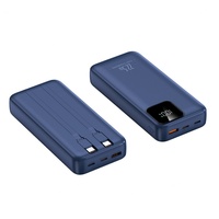 Cargador Portátil de Alta Calidad de 22.5W con Carga Rápida, Logotipo Personalizado, Cable Integrado, 20000mah 10000mah, Pantalla LED