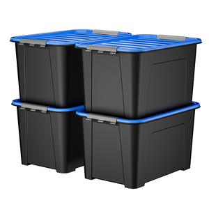 Caja de Almacenamiento Resistente con Cierre <span class=keywords><strong>Jeko</strong></span>&<span class=keywords><strong>Jeko</strong></span>, Negra con Tapa Roja, Diseño Industrial, Forma Rectangular, Moldeada por Inyección - Product Image 4