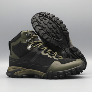 Botas de Senderismo para Hombre, Color Verde Oliva y Negro, Antideslizantes, Resistentes al Desgaste, con Cordones, para Trekking al Aire Libre - Product Image 3