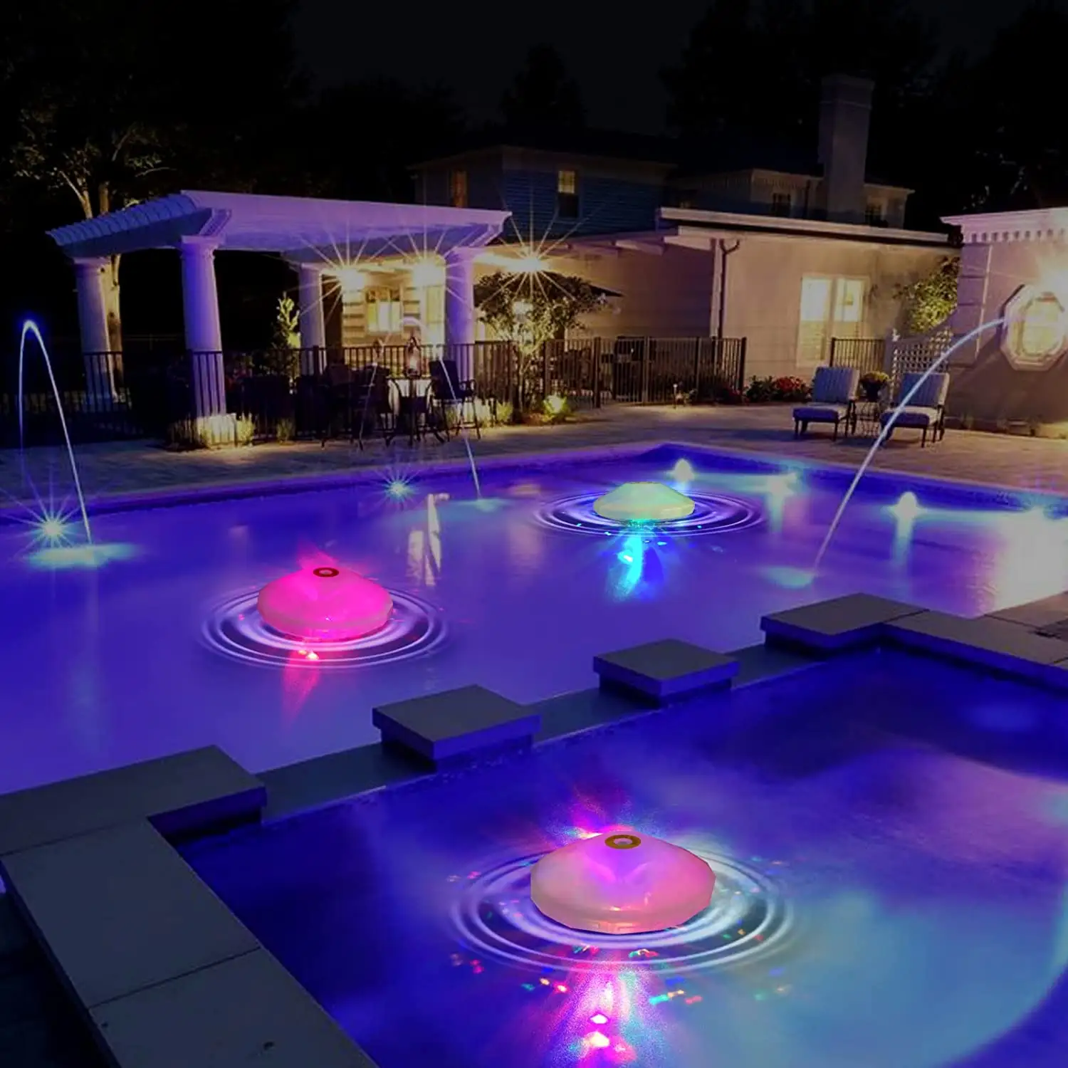 Lampe flottante de piscine à Led, alimentée par batterie, imperméable et colorée