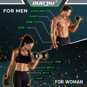 Mole 5kg esagonali manubri e manubri Set pesi <span class=keywords><strong>Fitness</strong></span> <span class=keywords><strong>Bodybuilding</strong></span> per la palestra di casa - Product Image 3