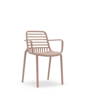 Chaise de salle à manger moderne en plastique PP avec accoudoirs, résistante aux intempéries, pour jardin, café, restaurant, chaise de loisirs