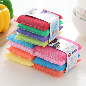 ฟองน้ำล้างจานสีสันสดใส รูปทรงสี่เหลี่ยมผืนผ้า ชุด 4 ชิ้น สำหรับหม้อและกระทะ - Product Image 1