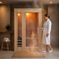 Sauna électrique en bois pour 1 personne avec poêle à vapeur pour perdre du poids et embellir la peau
