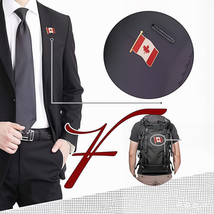 Venta al por mayor de insignias de solapa baratas con la bandera de Canadá, broches nacionales de metal esmaltado personalizados - Product Image 6