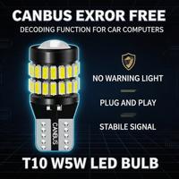 Ampoule LED CANBUS T10 W5W 194 168 36PCS 3014 SMD avec lentille, sans erreur, pour éclairage intérieur de voiture, plafonnier, lecture, plaque d'immatriculation, feux de position latéraux