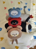 Coussin en peluche chat mignon, coussin en peluche doux, vente en gros, fabricant de jouets en peluche personnalisés, décoration de canapé et cadeaux pour enfants