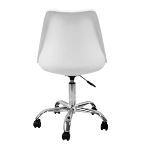 <span class=keywords><strong>Silla</strong></span> de oficina con ruedas de <span class=keywords><strong>tulip</strong></span>án giratoria de plástico blanco de altura ajustable moderna popular al por mayor - Product Image 4