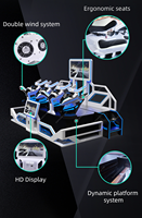 Simulador de Carreras VR Thunder Knight de Alto Rendimiento para 4 Jugadores con Auriculares 4K y Plataforma de Movimiento para Parques de Atracciones y FEC