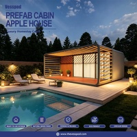 Vesspod – Nouvelle Villa Modulaire Préfabriquée de Luxe en Acier Galvanisé, Structure Durable, Cabine Apple, Mini Capsule Spatiale, Installation Rapide