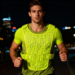 เสื้อกั๊กนิรภัยคุณภาพสูงแบบสะท้อนแสงมาตรฐาน ANSI Class 2 สำหรับกิจกรรมกลางแจ้ง ขี่จักรยาน กีฬา  ปรับแต่งโลโก้ได้ ง่ายต่อการสวมใส่/ถอดออก - Product Image 1