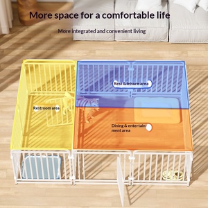 Прочная цельнометаллическая утолщенная квадратная труба – свободно комбинируемый вольер/клетка для собак мелких и средних пород, для использования в помещении - Product Image 4