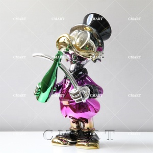 Statua all'ingrosso Originale <span class=keywords><strong>Paperino</strong></span> con Bottiglia - Scultura Pop Art per Casa, Bar, Ufficio - Product Image 3