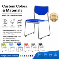 Chaise de formation empilable ergonomique avec base à patins pour visiteurs, idéale pour les salles de classe, les bureaux et les salles de réunion