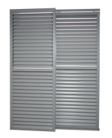 Fenêtres pendantes pour volet roulant, en acier inoxydable et alliage d'aluminium, chrome