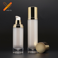 Bouteille de pompe à lotion acrylique 30-100ml et pot de crème pour le visage avec bouchon à vis 30-50g joint en plastique avec logo personnalisé pour l'emballage de soins de la peau
