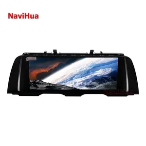NAVIHUA Radio mobil Android 10, layar sentuh Video mobil navigasi GPS pemutar DVD mobil untuk BMW 5 seri F10 F11 2011-2017 CIC NBT