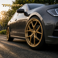 Jantes de luxe multi-rayons 20-21 pouces pour Porsche Mustang, jantes en alliage d'aluminium forgé, finition argent brossé, sur mesure.
