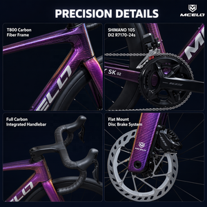 Vélo de route en <span class=keywords><strong>fibre</strong></span> de carbone MCELO SKO2 R7120 24 vitesses, freins à disque, prêt pour <span class=keywords><strong>la</strong></span> course hors route, design léger, sportif et fluide - Product Image 4