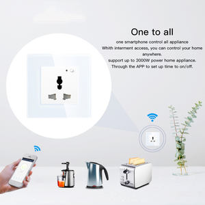 Prise murale intelligente WiFi 13A, prise universelle, panneau en verre, maison intelligente, application Smart Life/Tuya, télécommande, Echo Alexa - Product Image 2