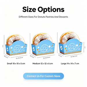 Maßgefertigte Geprägte Donut-Verpackungen mit Vollfarbdruck aus Recyclingmaterialien für Obstkuchen, Sahnekuchen, Spezialgebäck und Sushi - Product Image 1